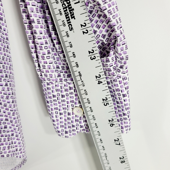 Bugatchi Men's Button Down Shirt All Over Computers Pattern Long Sleeve Size XL - Picture 12 of 13